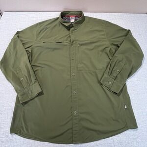 The North Face Shirt Mens Size‎ XXL/TTG Nylon Fishing Vented Hiking Green